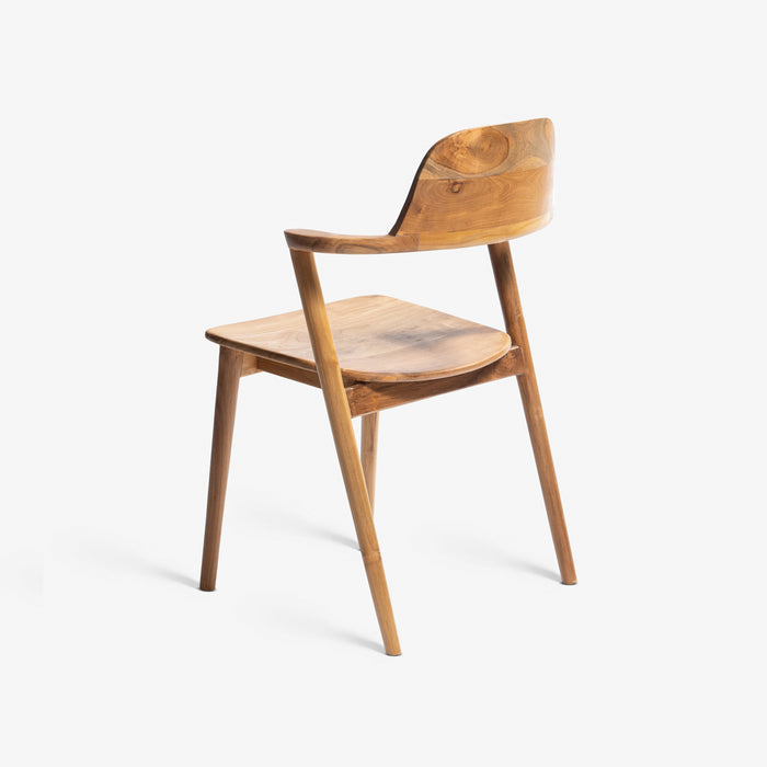 Marja | כיסא בעיצוב מינימליסטי מעץ טיק מלא