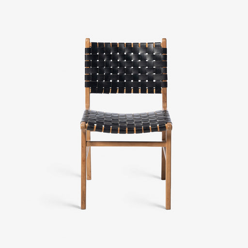 מעבר לעמוד מוצר Hallie | כיסא מעץ בשילוב רצועות עור