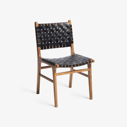 מעבר לעמוד מוצר Hallie | כיסא מעץ בשילוב רצועות עור