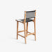 תמונה מזווית מספר 2 של המוצר MNA | כיסא בר כפרי בשילוב ראטן סינטטי בגווני שחור ולבן