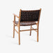 תמונה מזווית מספר 4 של המוצר VIGGO | כיסא מעץ עם ידיות בשילוב רצועות עור