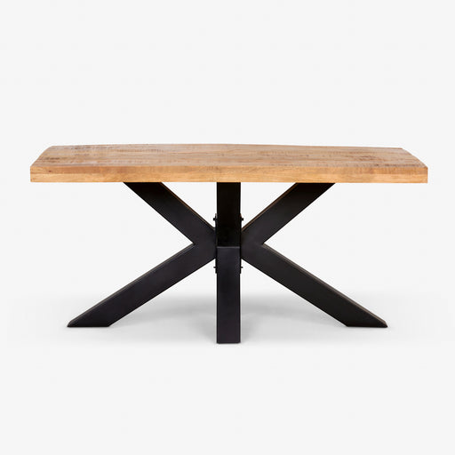מעבר לעמוד מוצר Twan |  שולחן פינת אוכל מעץ מנגו בשילוב רגלי ברזל שחורות