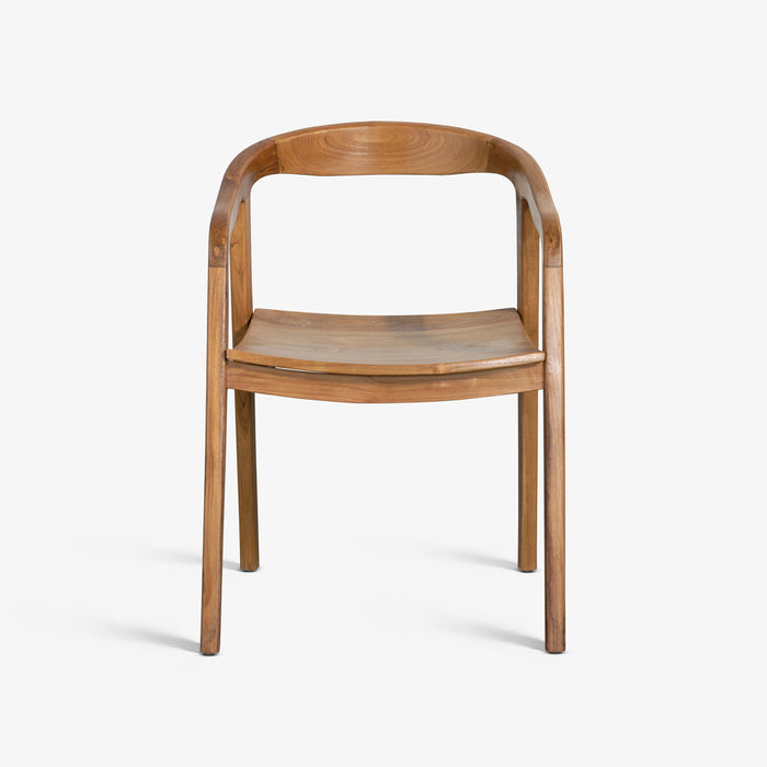 Marten | כיסא כפרי מינימליסטי מעץ טיק מלא