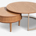 תמונה מזווית מספר 3 של המוצר MEY | סט שולחנות סלון עגולים ומעוצבים מעץ וברזל