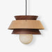 תמונה מזווית מספר 1 של המוצר ANKER | מנורת תליה עם אהיל מעץ בגווני אלון טבעי ואגוז