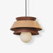 תמונה מזווית מספר 4 של המוצר ANKER | מנורת תליה עם אהיל מעץ בגווני אלון טבעי ואגוז