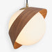 תמונה מזווית מספר 4 של המוצר LIVA | מנורת תליה מעץ בגוון אגוז ובשילוב זכוכית