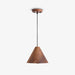 תמונה מזווית מספר 3 של המוצר UNA | מנורת תליה עם אהיל קונוס מעץ
