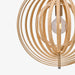 תמונה מזווית מספר 2 של המוצר ISOLDE | מנורת תליה המורכבת מחישוקים מעץ בגוון טבעי