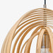 תמונה מזווית מספר 4 של המוצר ISOLDE | מנורת תליה המורכבת מחישוקים מעץ בגוון טבעי