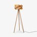 תמונה מזווית מספר 1 של המוצר NYNNE | מנורת עמידה מעץ עם אהיל מעוצב
