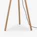 תמונה מזווית מספר 5 של המוצר NYNNE | מנורת עמידה מעץ עם אהיל מעוצב