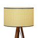 תמונה מזווית מספר 2 של המוצר FIE | מנורת עמידה בסגנון בוהו שיק משולבת עץ וראטן