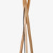 תמונה מזווית מספר 3 של המוצר MALUKKA | מנורת עמידה בסגנון כפרי משולבת עץ מלא ואהיל בד לבן