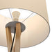 תמונה מזווית מספר 5 של המוצר MALUKKA | מנורת עמידה בסגנון כפרי משולבת עץ מלא ואהיל בד לבן