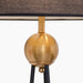 תמונה מזווית מספר 3 של המוצר RANDI | מנורת עמידה עם אהיל בגווני שחור וזהב
