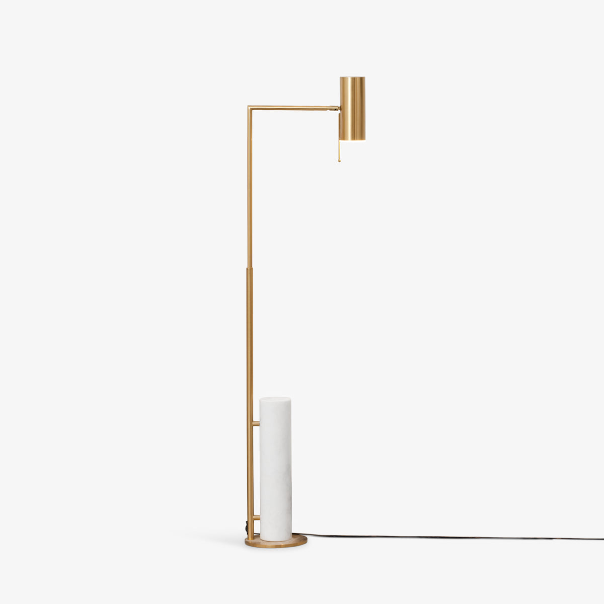 SIGRID | מנורת עמידה מודרנית משולבת שיש וגוון זהב