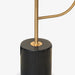 תמונה מזווית מספר 3 של המוצר Thorak | מנורת עמידה מודרנית משולבת שיש שחור ואלומיניום מוזהב