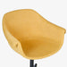 תמונה מזווית מספר 3 של המוצר Umbeck | כיסא בריפוד אריג צהוב מושלם ורגלי פולימר גלגלים