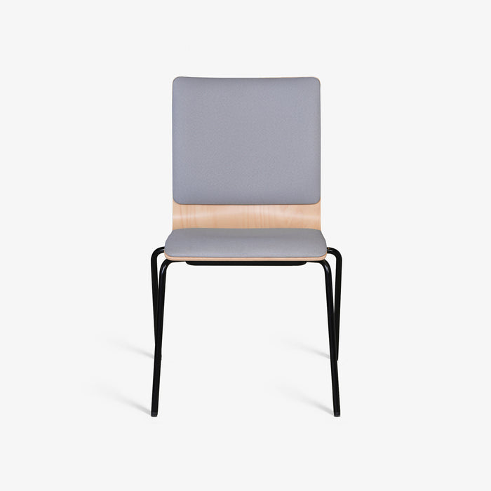 Kalish | כיסא עם ריפוד אפור בשילוב עץ