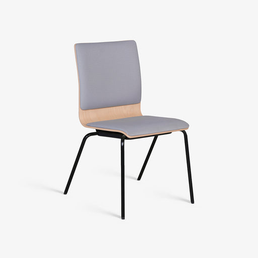 מעבר לעמוד מוצר Kalish | כיסא עם ריפוד אפור בשילוב עץ