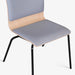 תמונה מזווית מספר 5 של המוצר Kalish | כיסא עם ריפוד אפור בשילוב עץ