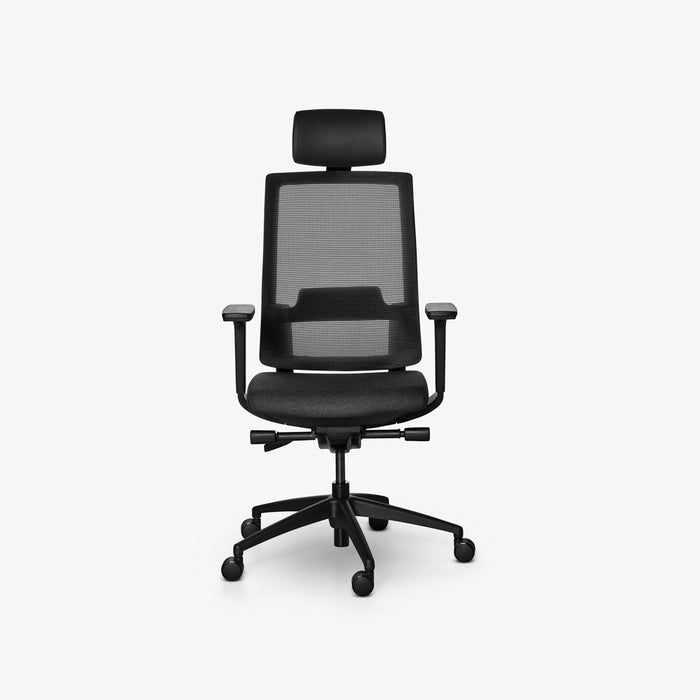 BASILAN | כיסא מנהלים מודרני בגוון שחור ובשילוב אפור כהה