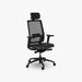 תמונה מזווית מספר 1 של המוצר BASILAN | כיסא מנהלים מודרני בגוון שחור ובשילוב אפור כהה