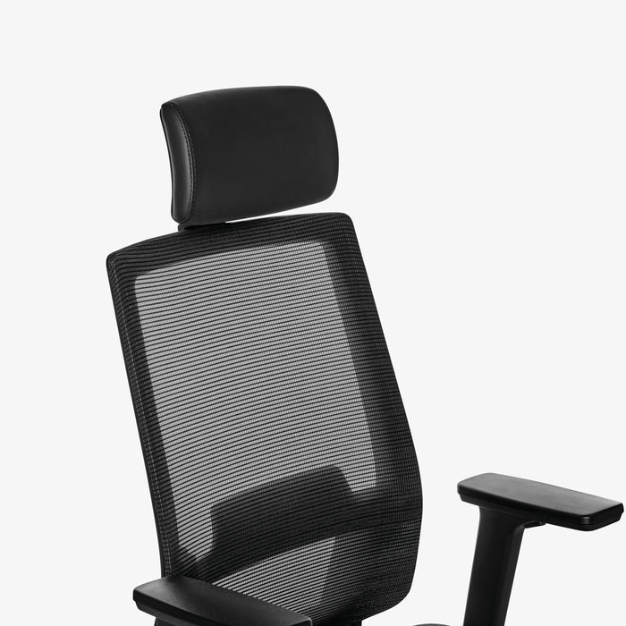 BASILAN | כיסא מנהלים מודרני בגוון שחור ובשילוב אפור כהה