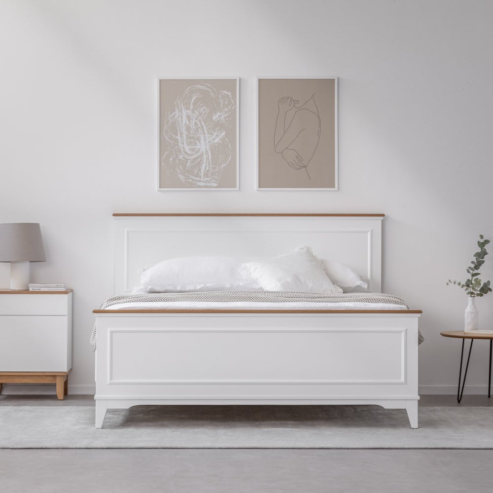 JOLLY | מיטה כפרית בשילוב קרניזים ועץ אלון - KUALA