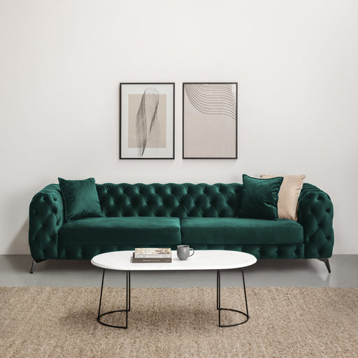 מעבר לעמוד מוצר CANIJA | ספה דו-מושבית לסלון בעיצוב וינטג' וריפוד קטיפה רחיץ