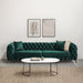 תמונה מזווית מספר 2 של המוצר CANIJA | ספה דו מושבית לסלון בעיצוב וינטג' וריפוד קטיפה רחיץ