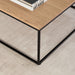 תמונה מזווית מספר 7 של המוצר MASVIDAL | שולחן סלון מרובע ונורדי עם פלטת עץ וברזל שחור