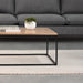 תמונה מזווית מספר 8 של המוצר MASVIDAL | שולחן סלון מרובע ונורדי עם פלטת עץ וברזל שחור