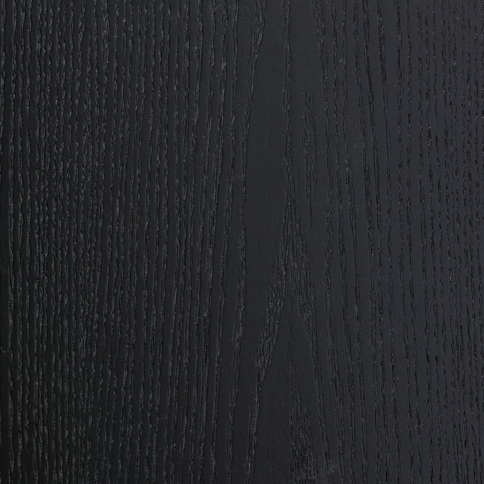 SOKOVET | מזנון עץ בגוון שחור עם ידיות מעוגלות ו-3 תאי אחסון