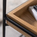 תמונה מזווית מספר 6 של המוצר NORD | שולחן צד עשוי ברזל עץ עם גימור במראה שיש