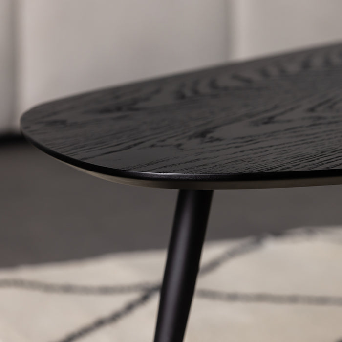 JERIKO | שולחן עץ אמורפי בגוון שחור