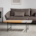 תמונה מזווית מספר 1 של המוצר Fogo | שולחן עץ לסלון בגוון טבעי בשילוב אפור