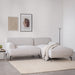 תמונה מזווית מספר 2 של המוצר LISA | ספה פינתית בז' אפרפר מודרנית לסלון מבד אריג רחיץ