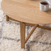 תמונה מזווית מספר 4 של המוצר DALIAN | שולחן סלון עגול בגוון עץ אלון טבעי