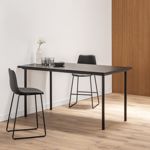 מעבר לעמוד מוצר Nishi | שולחן בר משולב ברזל ועץ בגוון שחור