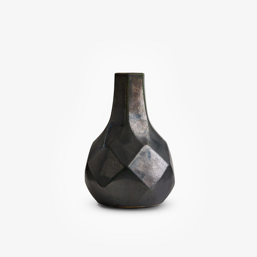 מעבר לעמוד מוצר QUADRO | אגרטל קרמיקה מעוצב בגוון שחור מטאלי