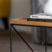 תמונה מזווית מספר 4 של המוצר FLASH | שולחן מלבני מעץ אלון בשילוב מסגרת מתכת מושחרת
