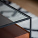 תמונה מזווית מספר 5 של המוצר KOB | שולחן סלון מלבני בשילוב עץ, ברזל וזכוכית