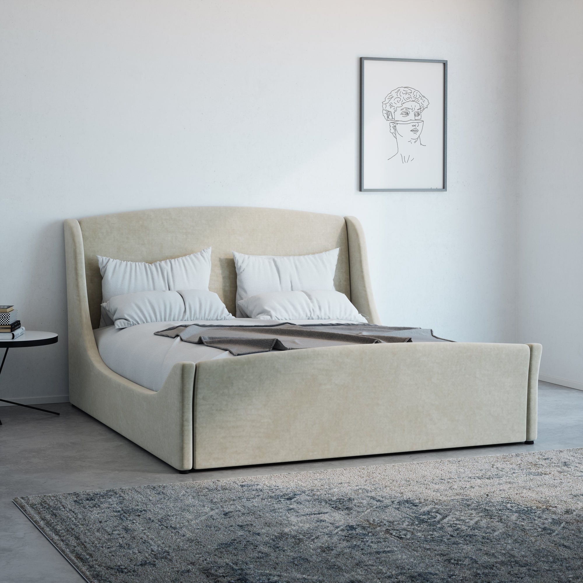 LEIA | מיטה מרופדת קלאסית עם מסגרת מעוצבת - KUALA