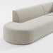 תמונה מזווית מספר 4 של המוצר Emeterio | ספה תלת מושבית מעוגלת לסלון מבד בוקלה