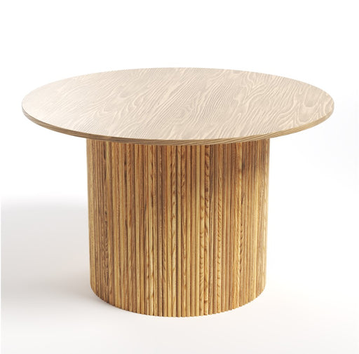 מעבר לעמוד מוצר LEX | שולחן אוכל סקנדינבי עגול מעץ בגוון טבעי