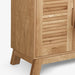 תמונה מזווית מספר 5 של המוצר TOMARE | שידת עץ מעוצבת עם 2 דלתות שלבי עץ