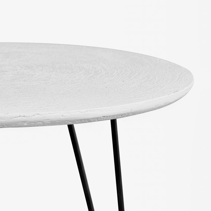 KOLET | שולחן עגול בטקסטורת בטון קוטר 60 ס"מ