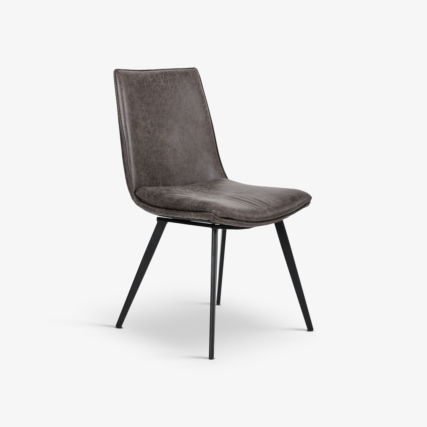 GRISSEL | כיסא דמוי עור בגוון חום בסגנון רטרו - KUALA